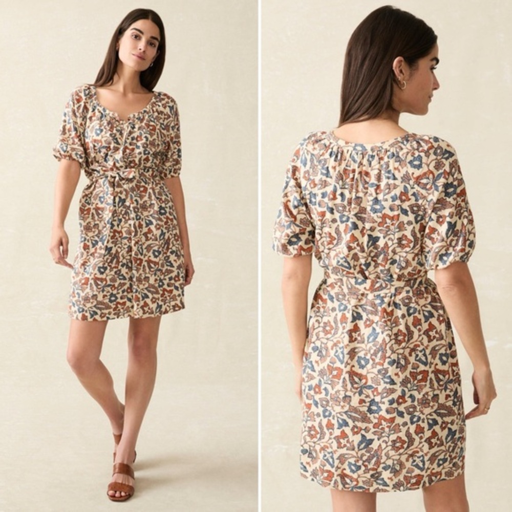 Faherty Carmel Dress, Ginger Maplewood Floral, size S NWT